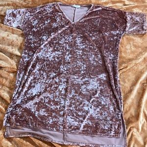 Pink Velvet Tunic